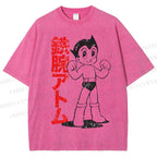 Unisex Vintage Astro Boy Printed Washed Tee