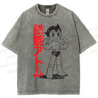 Unisex Vintage Astro Boy Printed Washed Tee