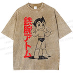 Unisex Vintage Astro Boy Printed Washed Tee