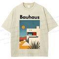 Unisex Bauhaus Architecture Printed Washed Tee