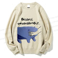 Unisex Hippo Bites Someone's Arm Printed Sweatshirt
