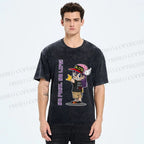 Unisex Arale Norimaki No Punk No Life Printed Washed Tee