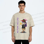 Unisex Arale Norimaki No Punk No Life Printed Washed Tee
