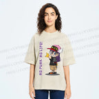 Unisex Arale Norimaki No Punk No Life Printed Washed Tee