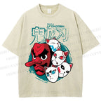 Unisex Sakonji Urokodaki Printed Washed Tee