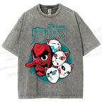 Unisex Sakonji Urokodaki Printed Washed Tee