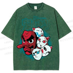Unisex Sakonji Urokodaki Printed Washed Tee