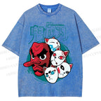 Unisex Sakonji Urokodaki Printed Washed Tee