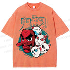 Unisex Sakonji Urokodaki Printed Washed Tee