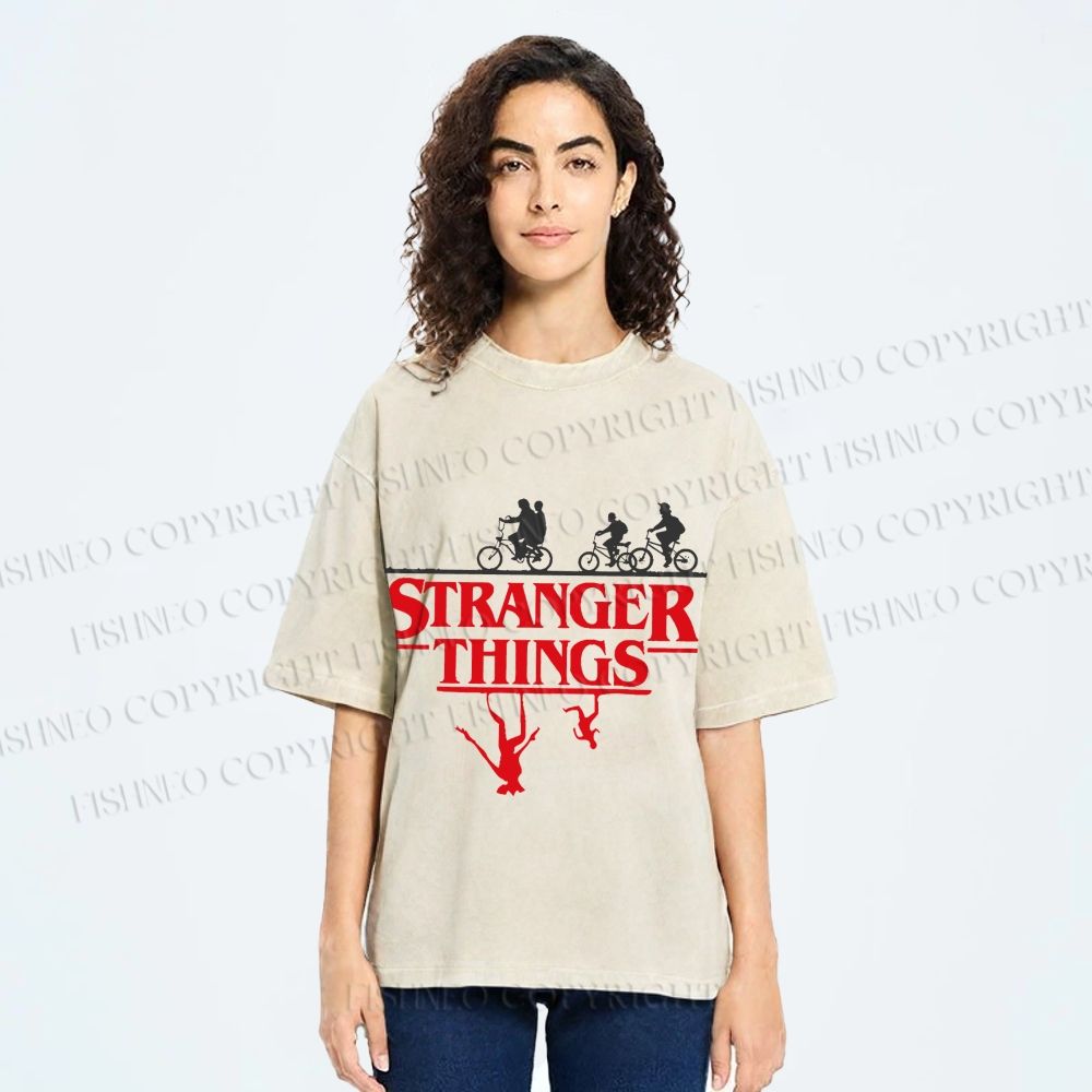 Unisex Stranger Things Printed Washed Tee