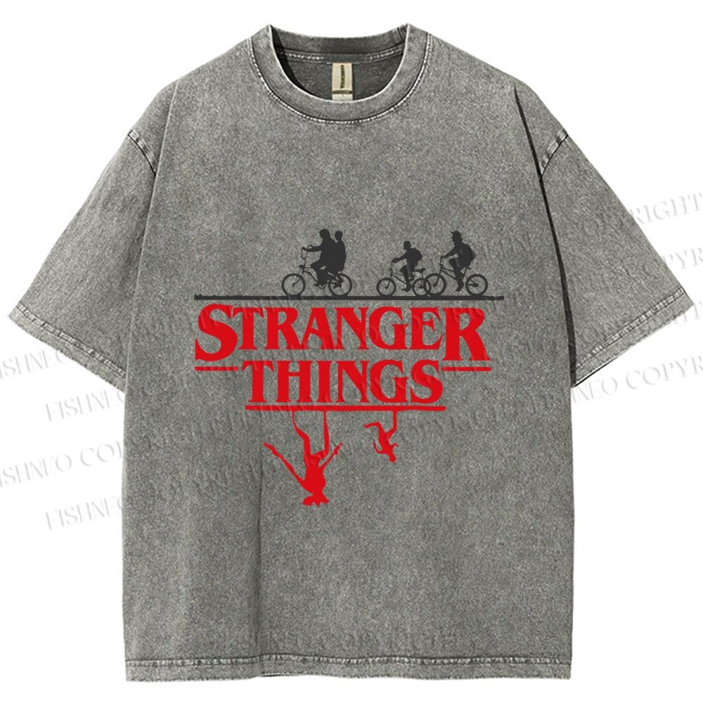 Unisex Stranger Things Printed Washed Tee