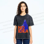 Unisex Funny Bird Pigeon Have No Idea Printed Washed Tee