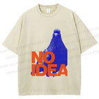 Unisex Funny Bird Pigeon Have No Idea Printed Washed Tee