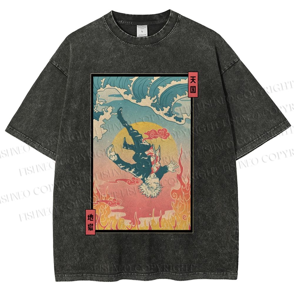 Unisex Honored Sorcerer Satoru Gojo Printed Washed Tee