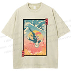 Unisex Honored Sorcerer Satoru Gojo Printed Washed Tee