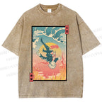 Unisex Honored Sorcerer Satoru Gojo Printed Washed Tee