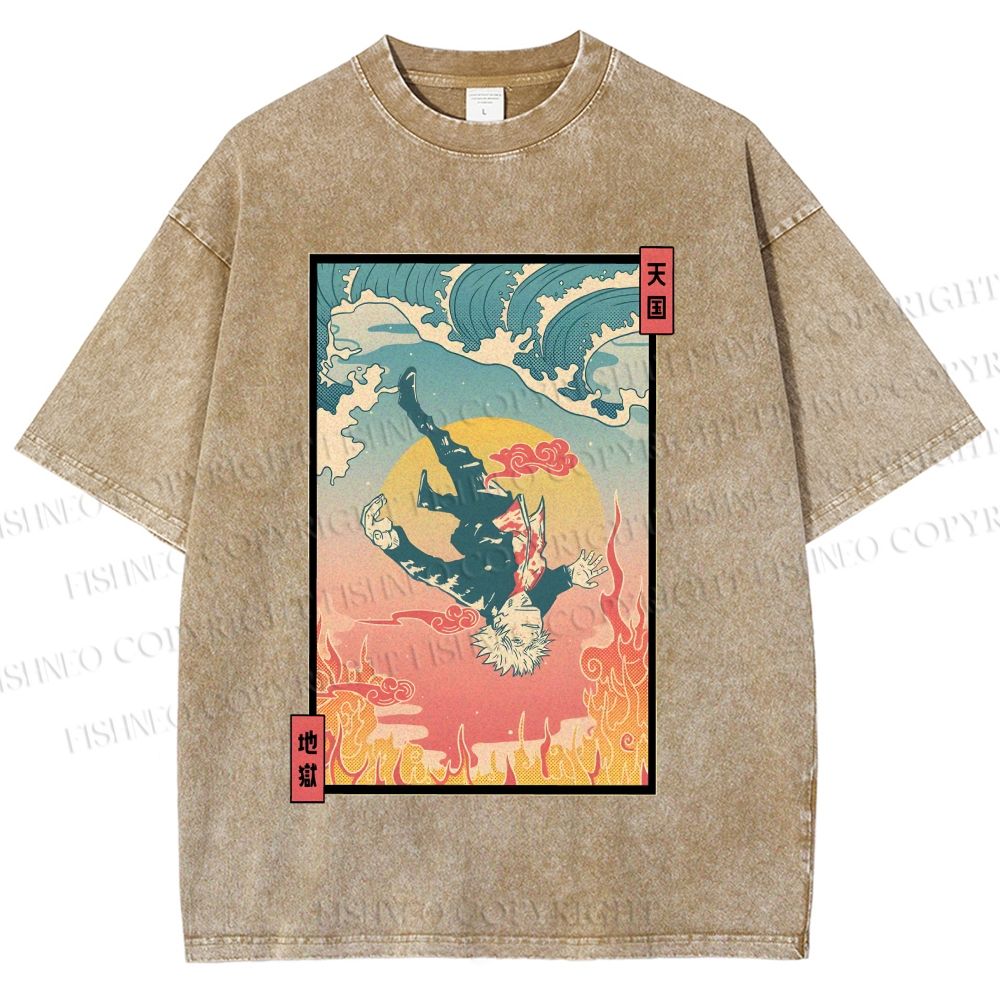 Unisex Honored Sorcerer Satoru Gojo Printed Washed Tee