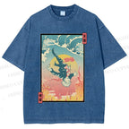 Unisex Honored Sorcerer Satoru Gojo Printed Washed Tee