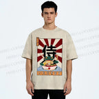 Unisex Ramen Bowl Illustration Printed Washed Tee