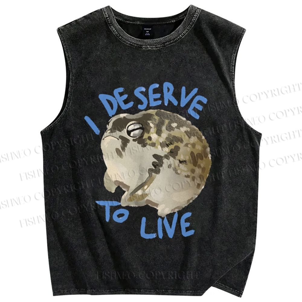 Unisex Desert Rain Frog Printed Washed Tank Top