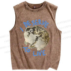 Unisex Desert Rain Frog Printed Washed Tank Top