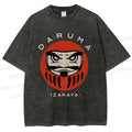 Unisex Daruma Printed Washed Tee