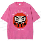 Unisex Daruma Printed Washed Tee
