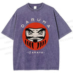 Unisex Daruma Printed Washed Tee