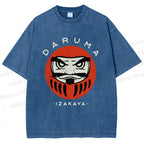 Unisex Daruma Printed Washed Tee