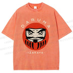 Unisex Daruma Printed Washed Tee