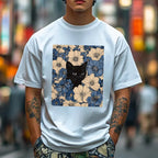 Cat & Flowers Classic T-Shirt