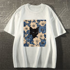 Cat & Flowers Classic T-Shirt