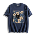 Cat & Flowers Classic T-Shirt