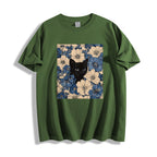 Cat & Flowers Classic T-Shirt