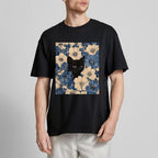 Cat & Flowers Classic T-Shirt