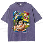 Unisex Arale Norimaki Printed Washed Tee