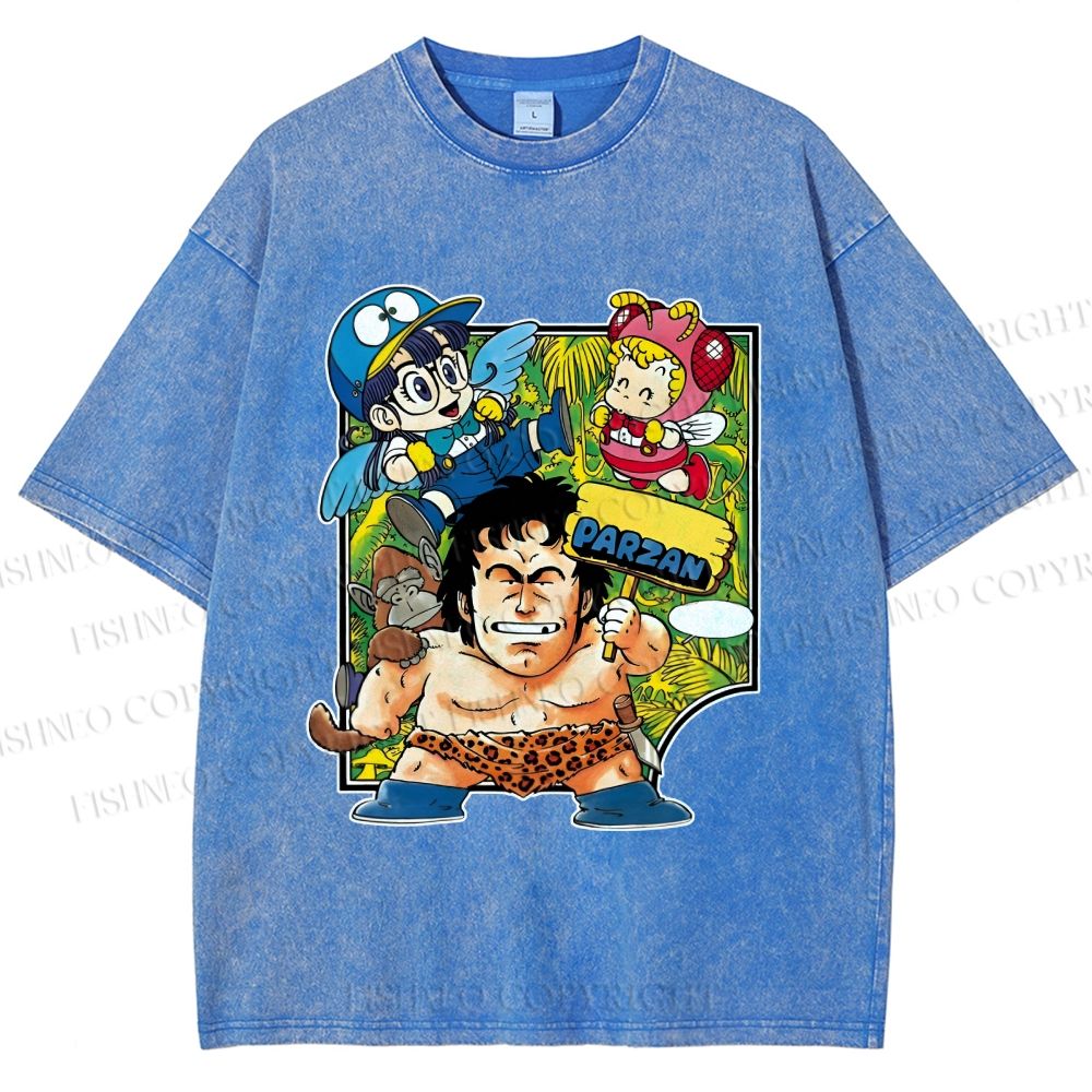 Unisex Arale Norimaki Printed Washed Tee