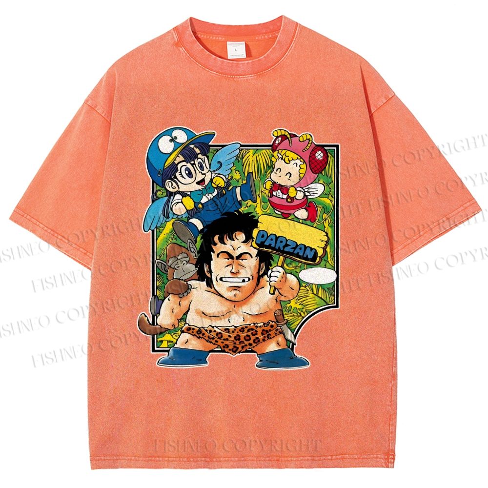 Unisex Arale Norimaki Printed Washed Tee