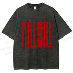 Unisex Kill Bill Printed Washed Tee