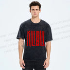Unisex Kill Bill Printed Washed Tee
