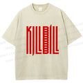 Unisex Kill Bill Printed Washed Tee
