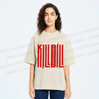 Unisex Kill Bill Printed Washed Tee