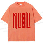 Unisex Kill Bill Printed Washed Tee