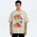 Unisex Wine Club Printed Washed Tee