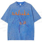 Unisex Saluki Printed Washed Tee