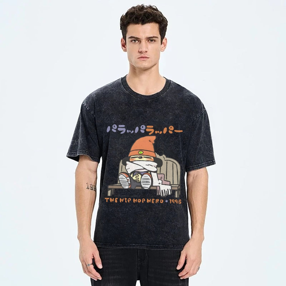 The Hip Hop Hero 1996 PaRappa the Rapper Vintage Washed T-shirt