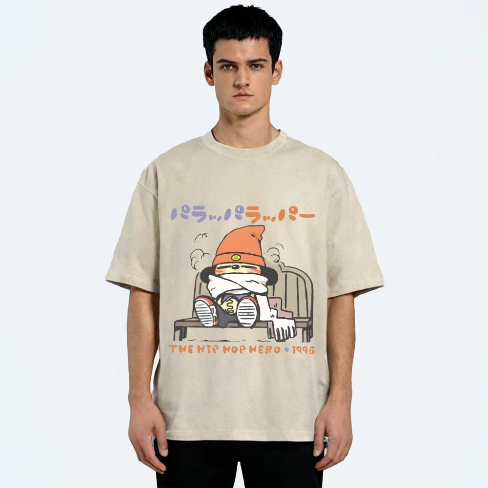 The Hip Hop Hero 1996 PaRappa the Rapper Vintage Washed T-shirt