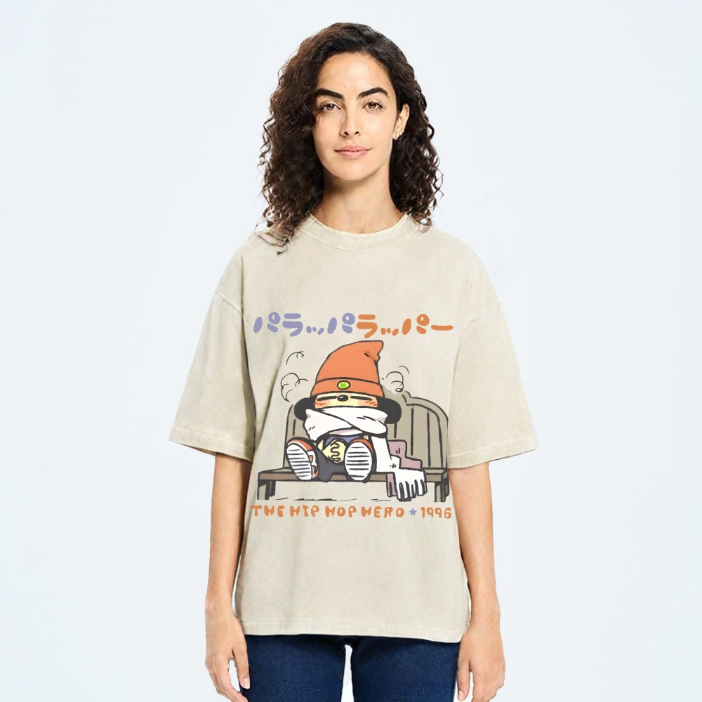 The Hip Hop Hero 1996 PaRappa the Rapper Vintage Washed T-shirt