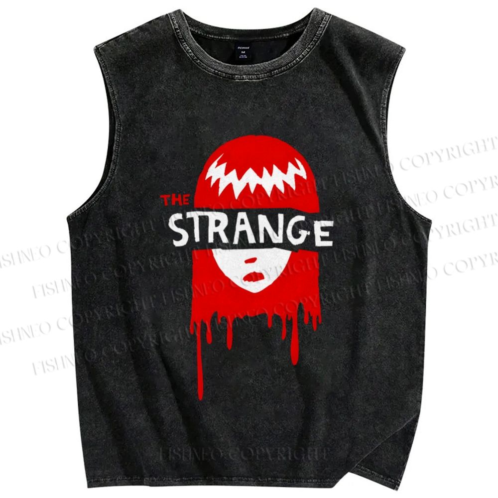 Unisex Emily The Strange Printed Washed Tank Top