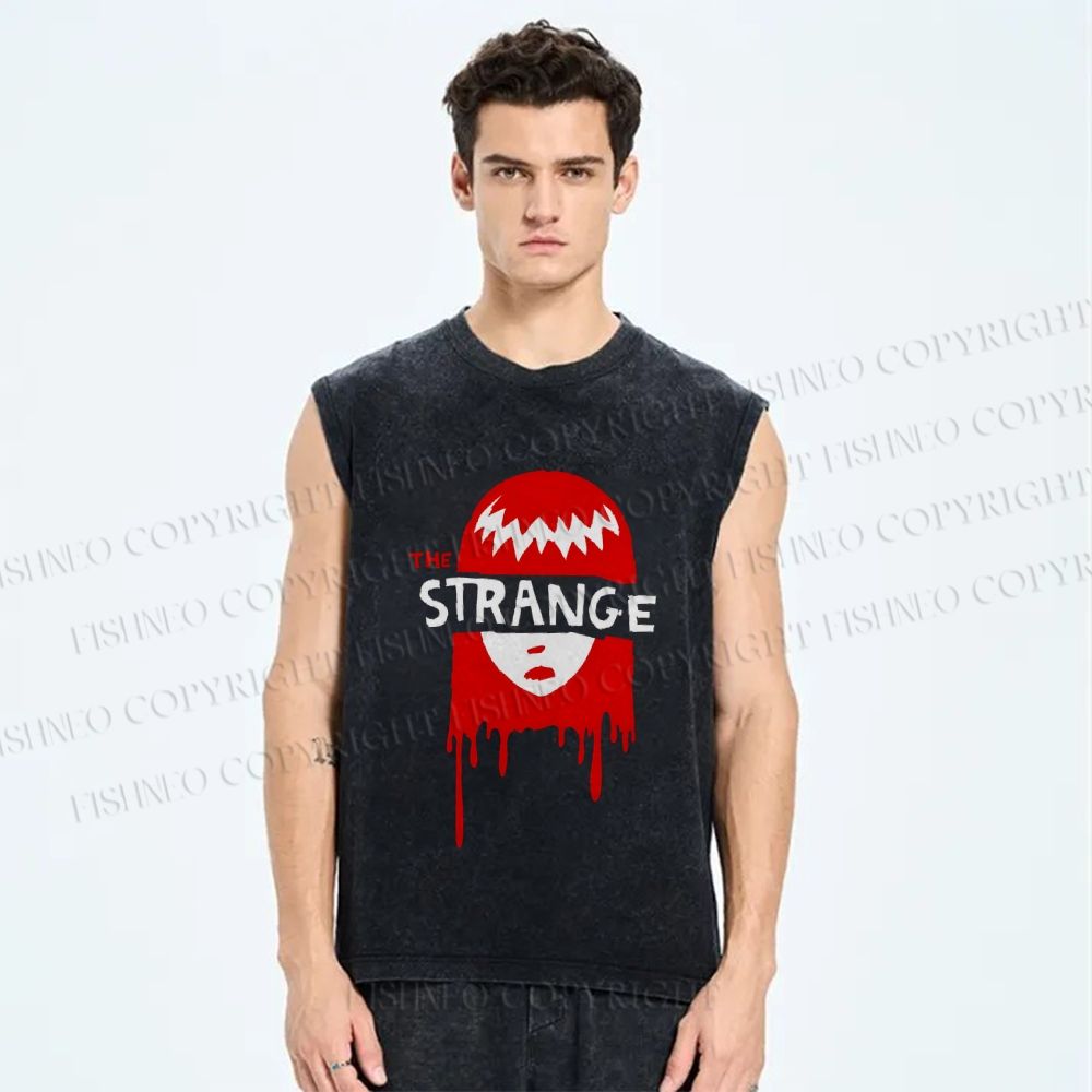 Unisex Emily The Strange Printed Washed Tank Top